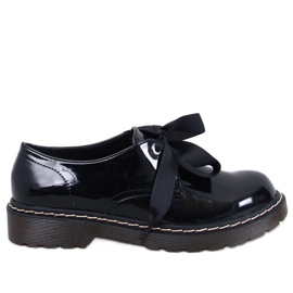 Boots Bovver Mocassins laqués Sherone Noir le noir