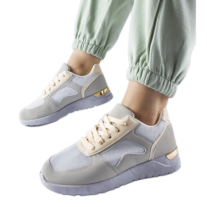 Baskets grises en matières combinées Gallo Baskets grises en matières combinées Gallo