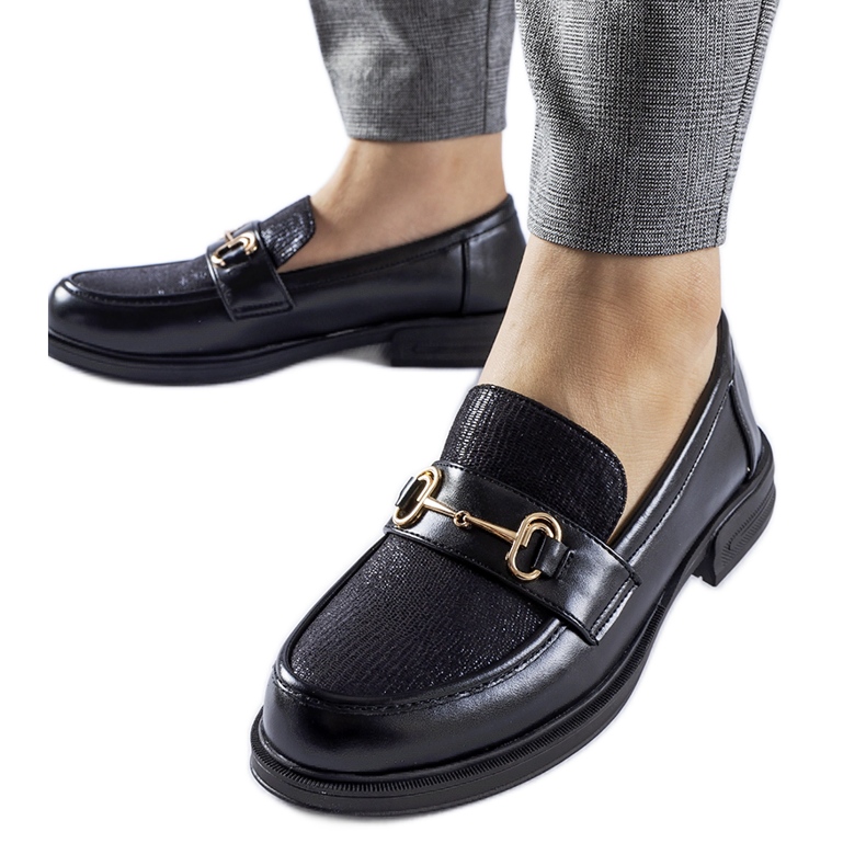 Mocassins noirs avec boucle Gennaro le noir