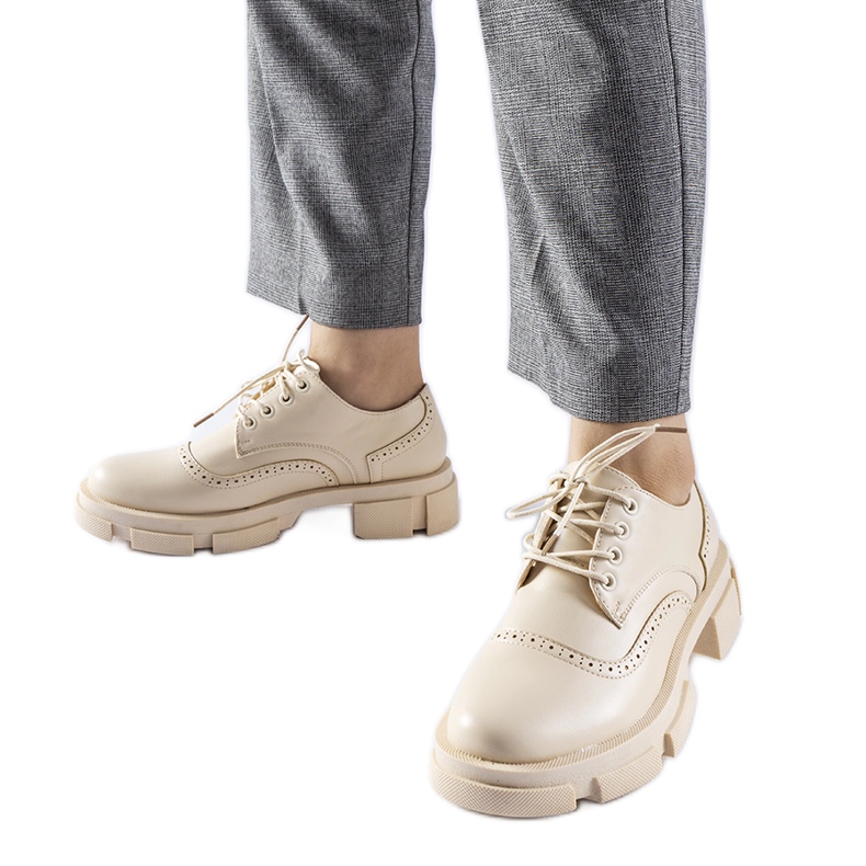 Chaussures à lacets Piazzetta beiges