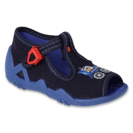 Befado chaussons enfant avec fermoir 217P120, bleu marine Befado chaussons enfant avec fermoir 217P120, bleu marine
