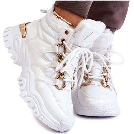 Bottes Sport Isolées Femme Trappeurs Lacets Blanc Bastini blanche