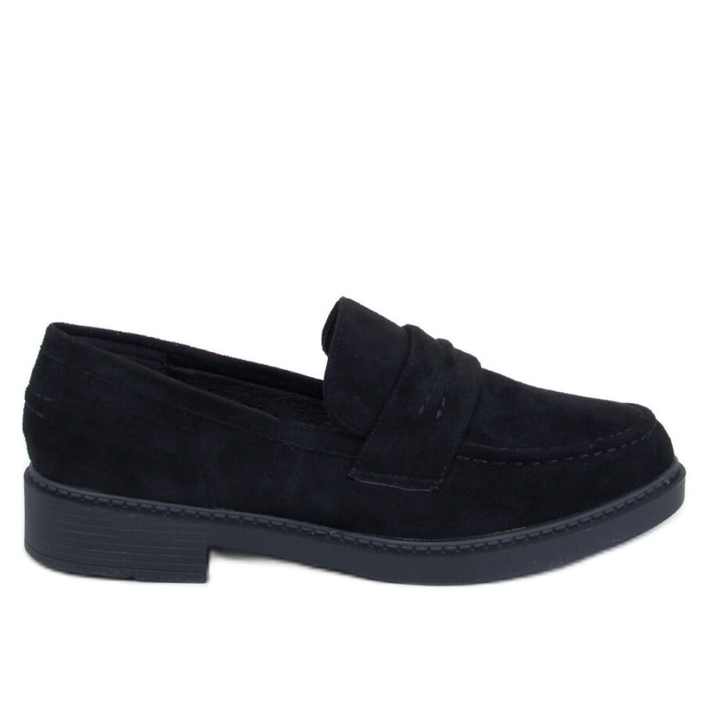 Mocassins femme en daim Antye Noir le noir