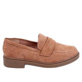 Mocassins femme Antye Camel en daim brun Mocassins femme Antye Camel en daim brun