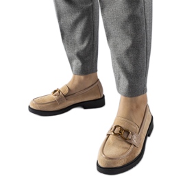 Mocassins beiges avec boucle Seggiano