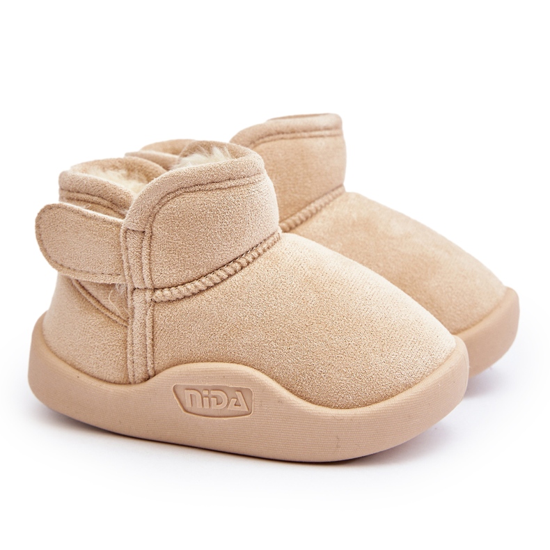 Bottes de neige pour enfants beiges doublées de fourrure, Benigna