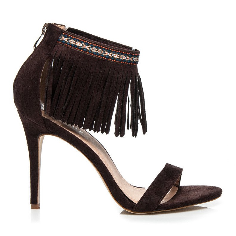 Wilady Sandales boho marron brun