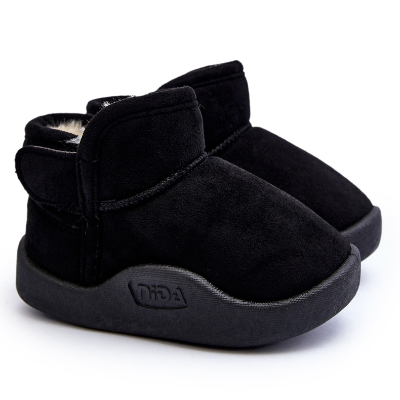 Bottes de neige enfant Benigna noires avec doublure en fourrure le noir