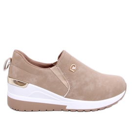 Hense Chaussures compensées kaki beige