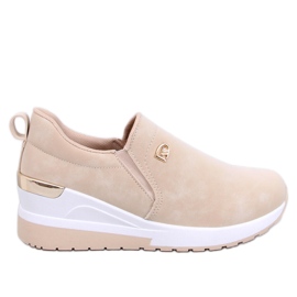 Chaussures compensées Hense Abricot beige
