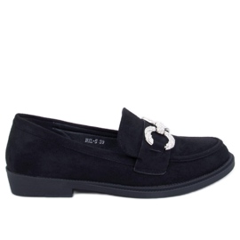 Mocassins classiques en daim noir Daimer le noir