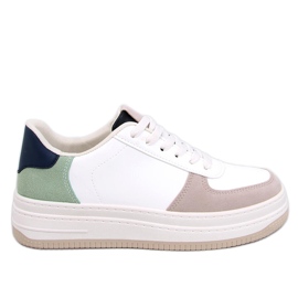 Baskets femme Everss Kaki beige