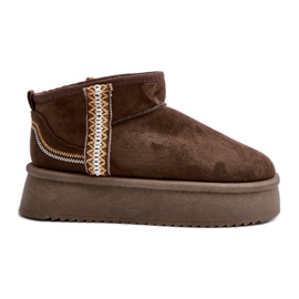 Boots de neige à plateforme avec motif Udra vert foncé