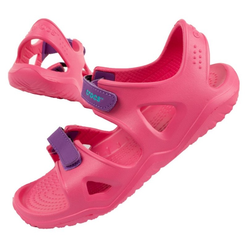 Sandales Crocs Swiftwater Jr 204988-600 rose