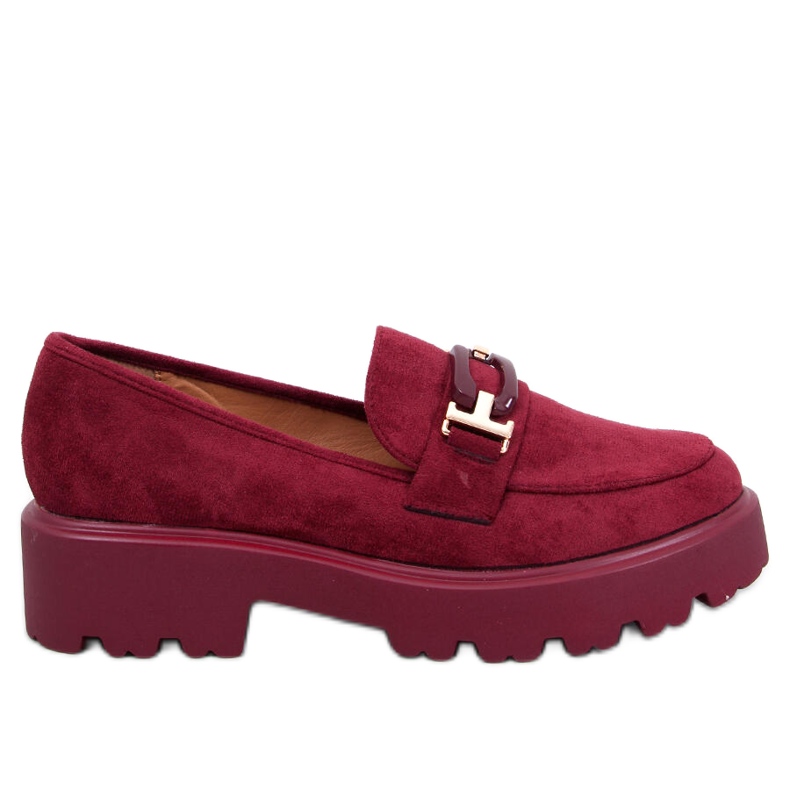 Mocassins femme Ralfes en daim marron rouge