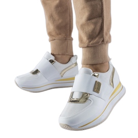 Baskets slip-on blanches avec plateforme Sages