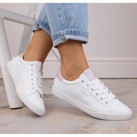 Baskets basses en cuir écologique, blanc Big Star HH274073