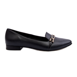 Zazoo 2885 Ballerines en cuir avec décoration, noir le noir Zazoo 2885 Ballerines en cuir avec décoration, noir le noir