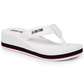 Tongs compensées Big Star JJ274A333 blanches