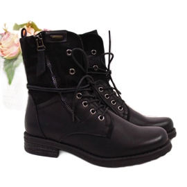 Jezzi W JEZ254A sac à lacets et fermeture éclair, noir