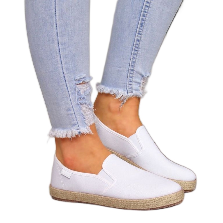 Espadrilles Big Star W DD274015, blanc blanche