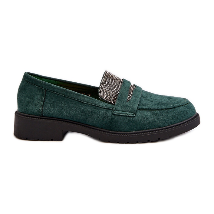 Mocassins Décorés Pour Femmes Vert Foncé Dananei