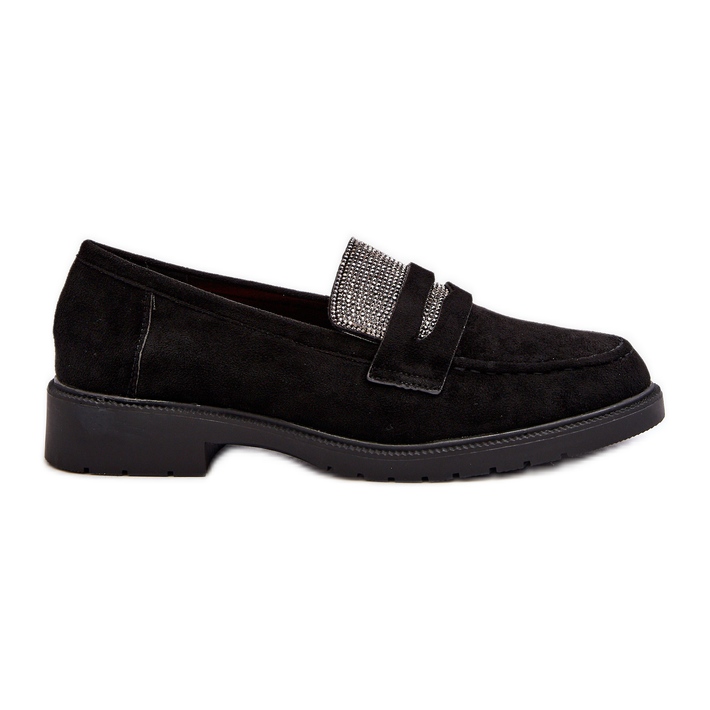 Mocassins décorés pour femmes noirs par Dananei le noir