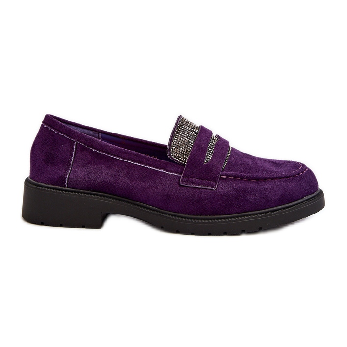 Mocassins violets ornés pour femmes par Dananei