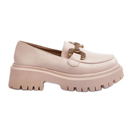 Mocassins Femme Avec Décoration, Gargi Beige Clair