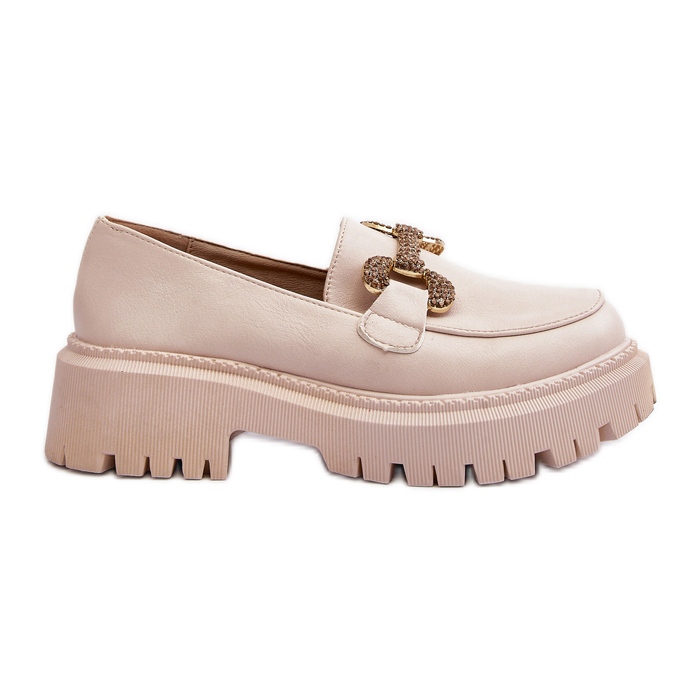 Mocassins Femme Avec Décoration, Gargi Beige Clair Mocassins Femme Avec Décoration, Gargi Beige Clair