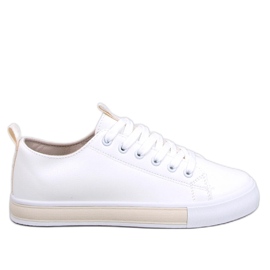 Monae Baskets femme beiges blanc
