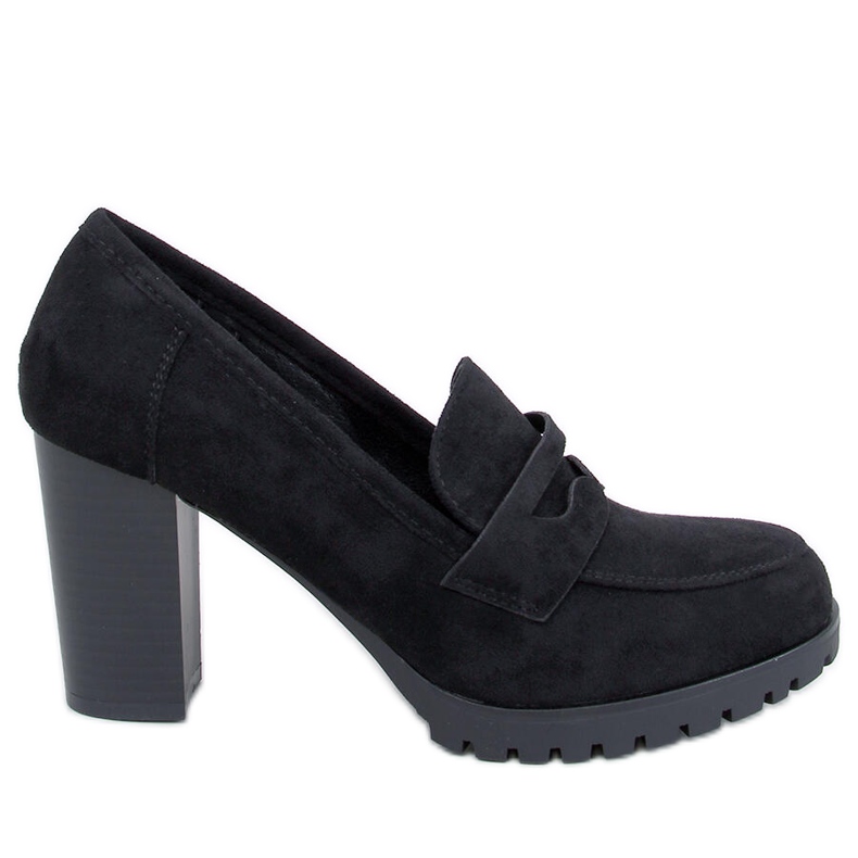 Vannia Mocassins à talons hauts noirs le noir
