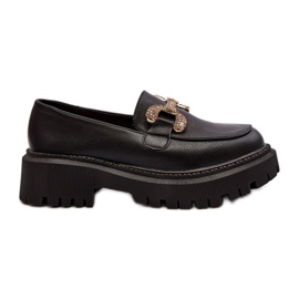 Mocassins Pour Femmes Avec Décoration Gargi Noir