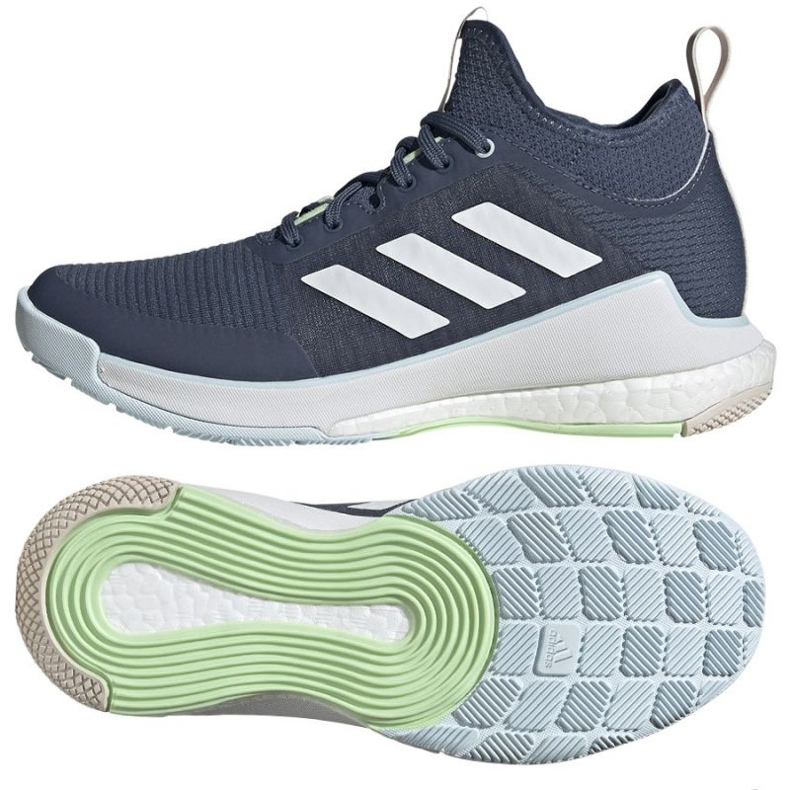 Chaussures de volley-ball Adidas Crazyflight Mid W IG3971 bleu Chaussures de volley-ball Adidas Crazyflight Mid W IG3971 bleu