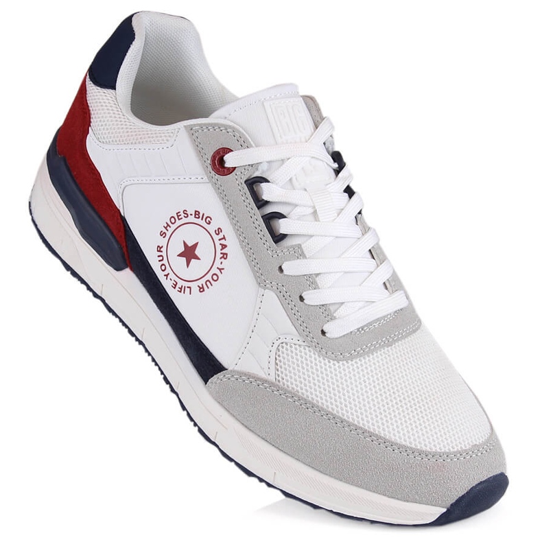 Chaussures de sport multicolores pour hommes Big Star LL174255 blanche