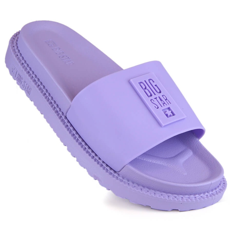 Tongs plateforme violettes pour femmes Big Star LL274426 Tongs plateforme violettes pour femmes Big Star LL274426