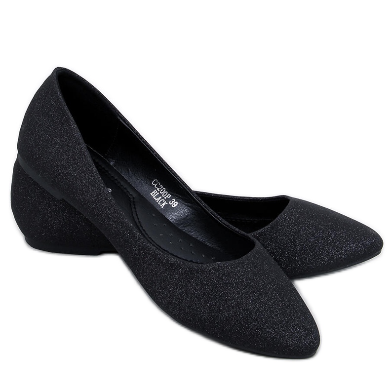 Chiesa Ballerines noires à paillettes le noir