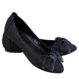 Ballerines élégantes Betzi noires à paillettes