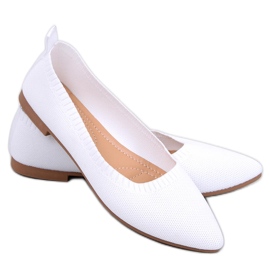 Kreiss Ballerines ajourées blanches