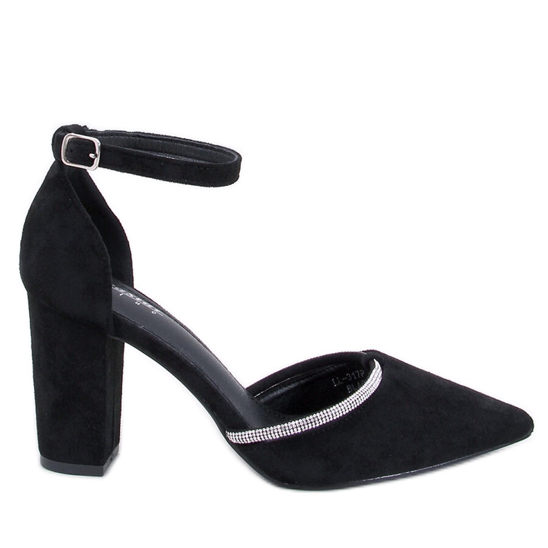 Escarpins à talons hauts Ingrid Black avec strass le noir