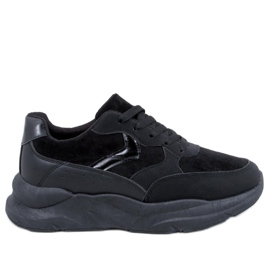 Clervie Baskets compensées noires le noir