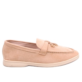 Robins Mocassins en daim souple beige