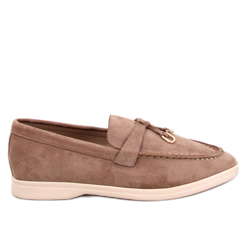 Mocassins en daim souple Robins Kaki brun
