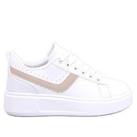 Emmas Baskets plateforme beiges blanche