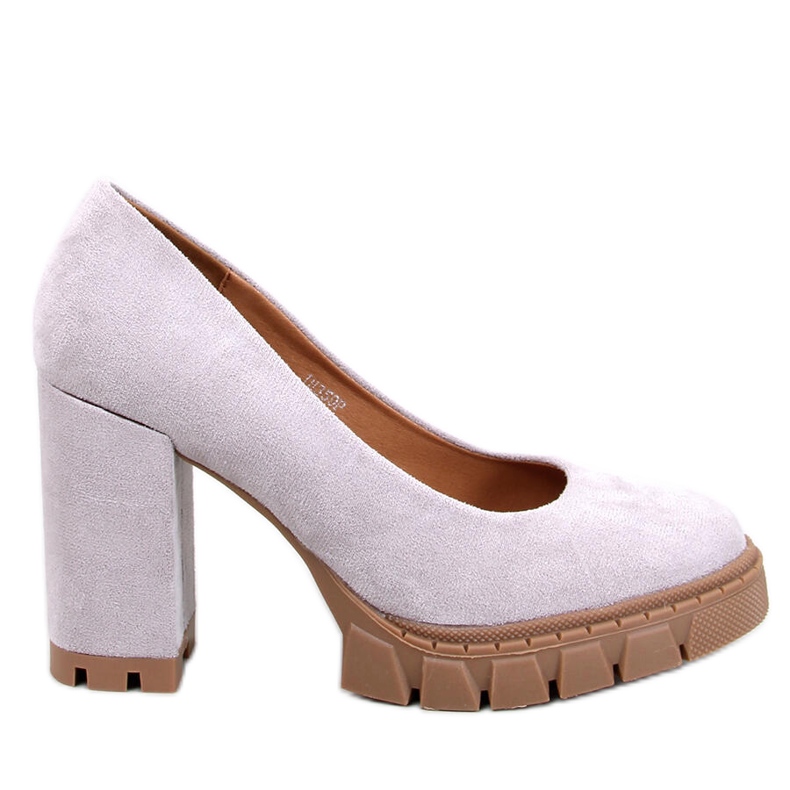 Angela Grey escarpins à talons hauts et plateforme gris