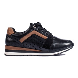 Baskets femme ajourées noires Daszyński