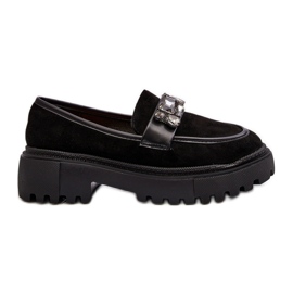 Mocassins Femme À Bride Décorative Noir Nancille le noir