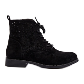 S.barski HY66-136 Bottines pour femmes avec motif, noir le noir
