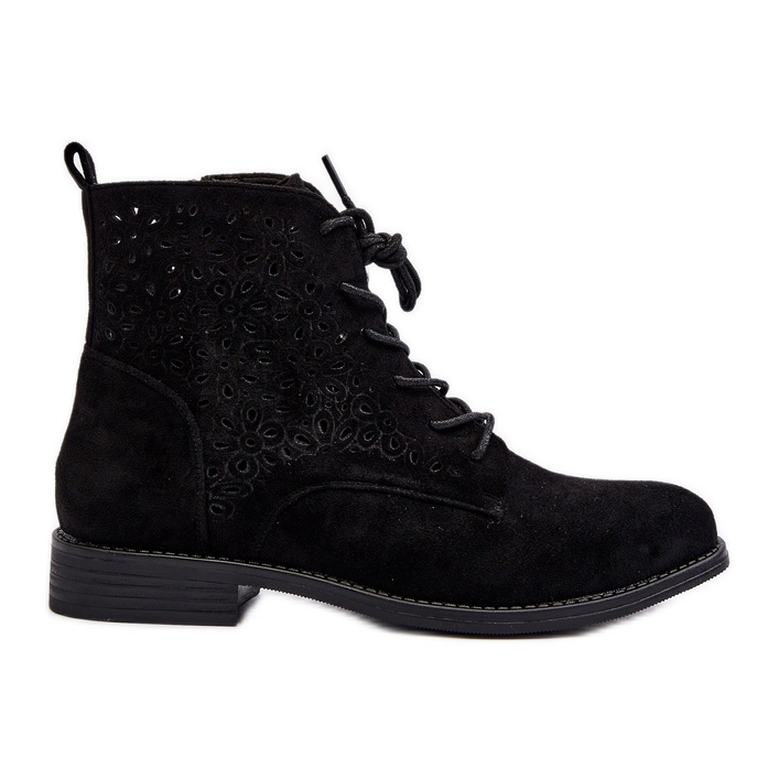 S.barski HY66-136 Bottines pour femmes avec motif, noir le noir