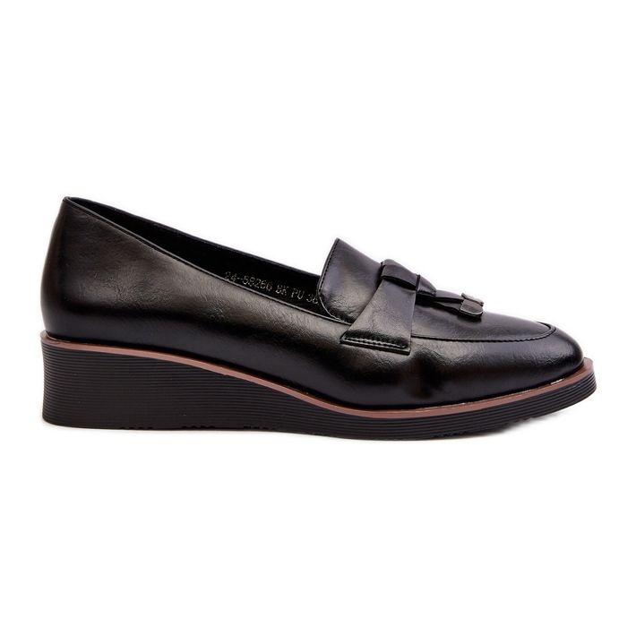 Vinceza Chaussures Compensées Femme Avec Décoration, Noir Miliret le noir